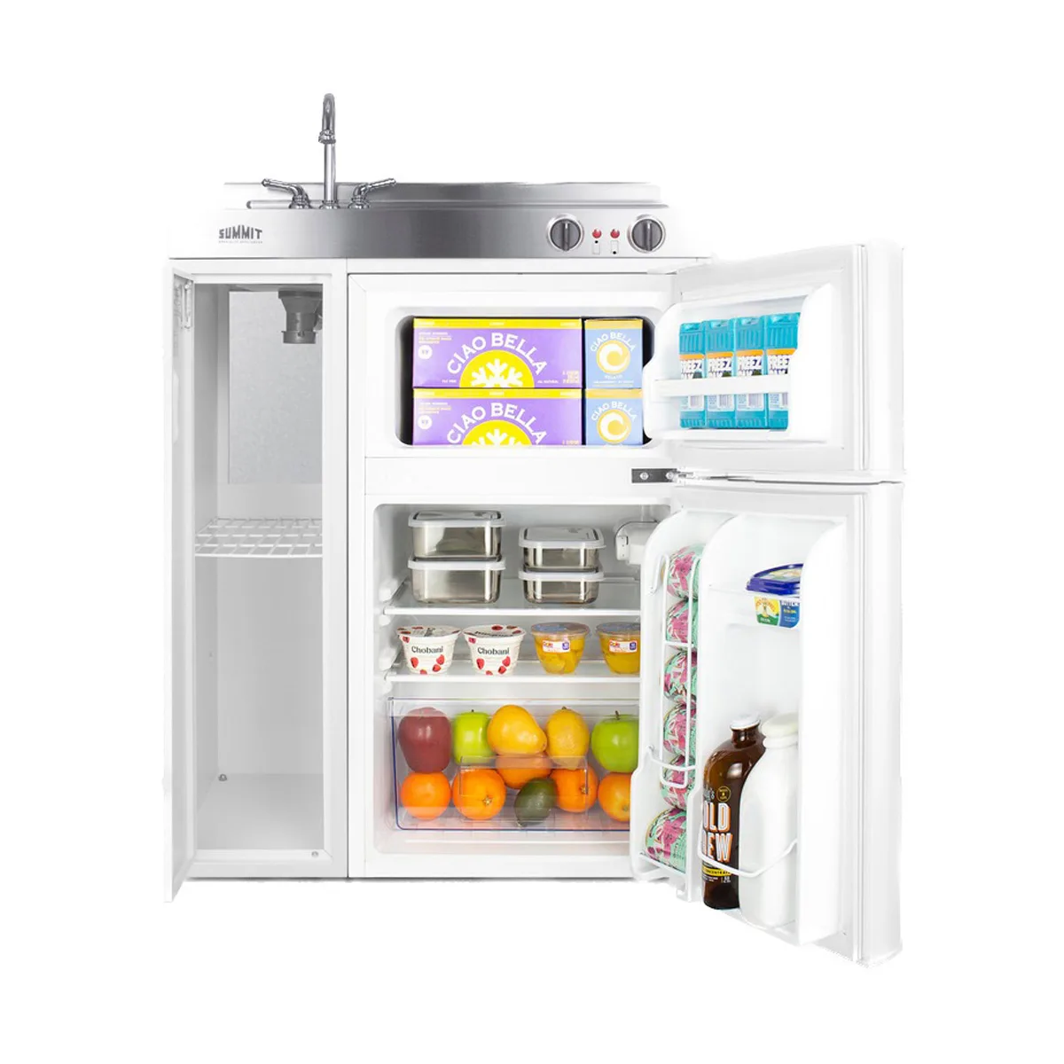 Summit C30EL All-in-One Combo Kitchen, 30"W x 23.75"D x 41"H, with deep drawn sink