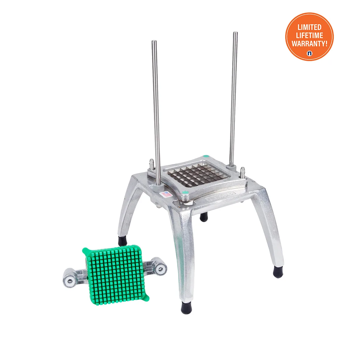 Nemco 57500-3 Easy Chopper 3™ Veg Dicer, 1/2" Square, 9.75" Width, Aluminum, Color‑Coded Blades, 4‑1/4" Area