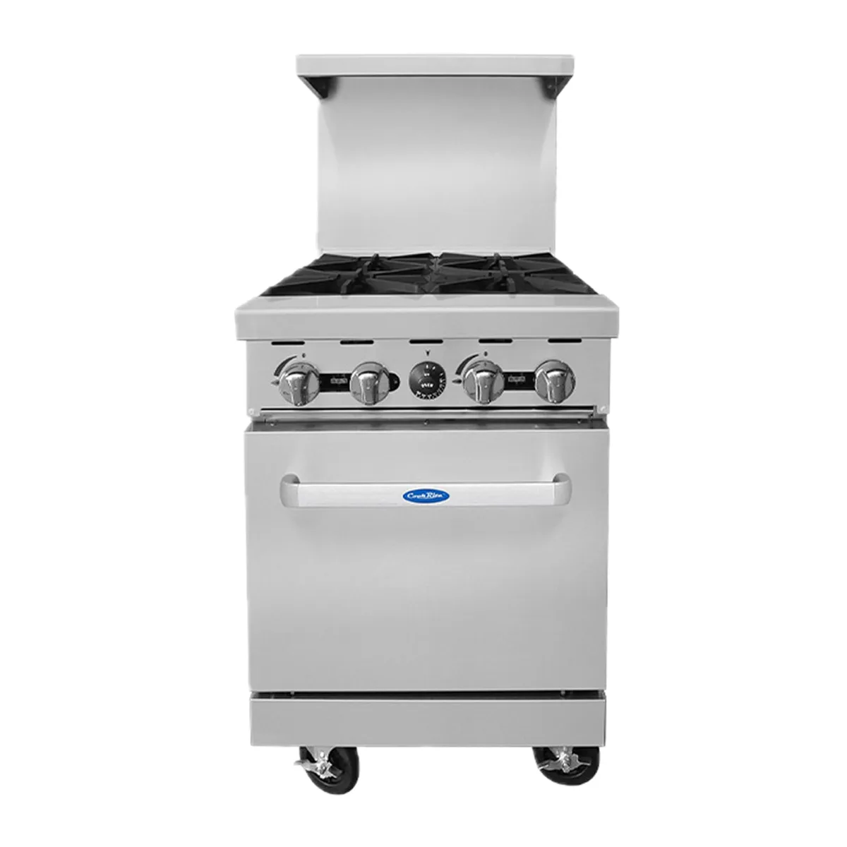 Atosa USA AGR-4B-NG 24" Gas Restaurant Range w/ (4) Open Burners & (1) Oven, 152.000 BTU