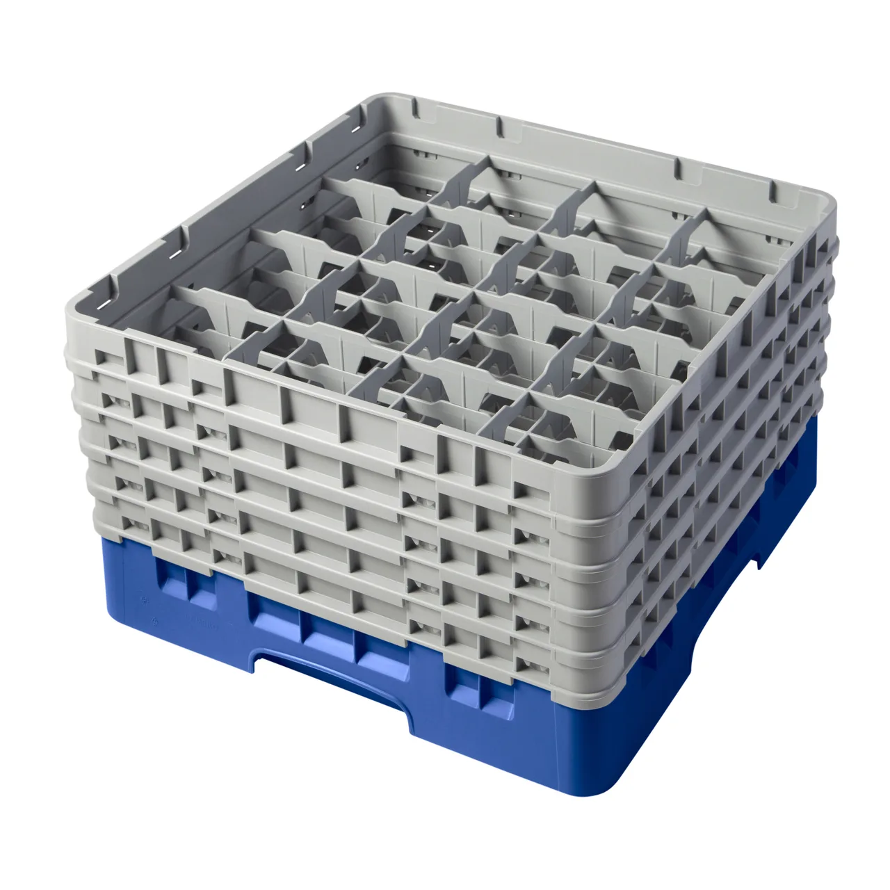 Cambro 16S958168 Camrack Glass Rack, Full Size, Blue, 19-3/4 x 19-3/4, 16 Compartments