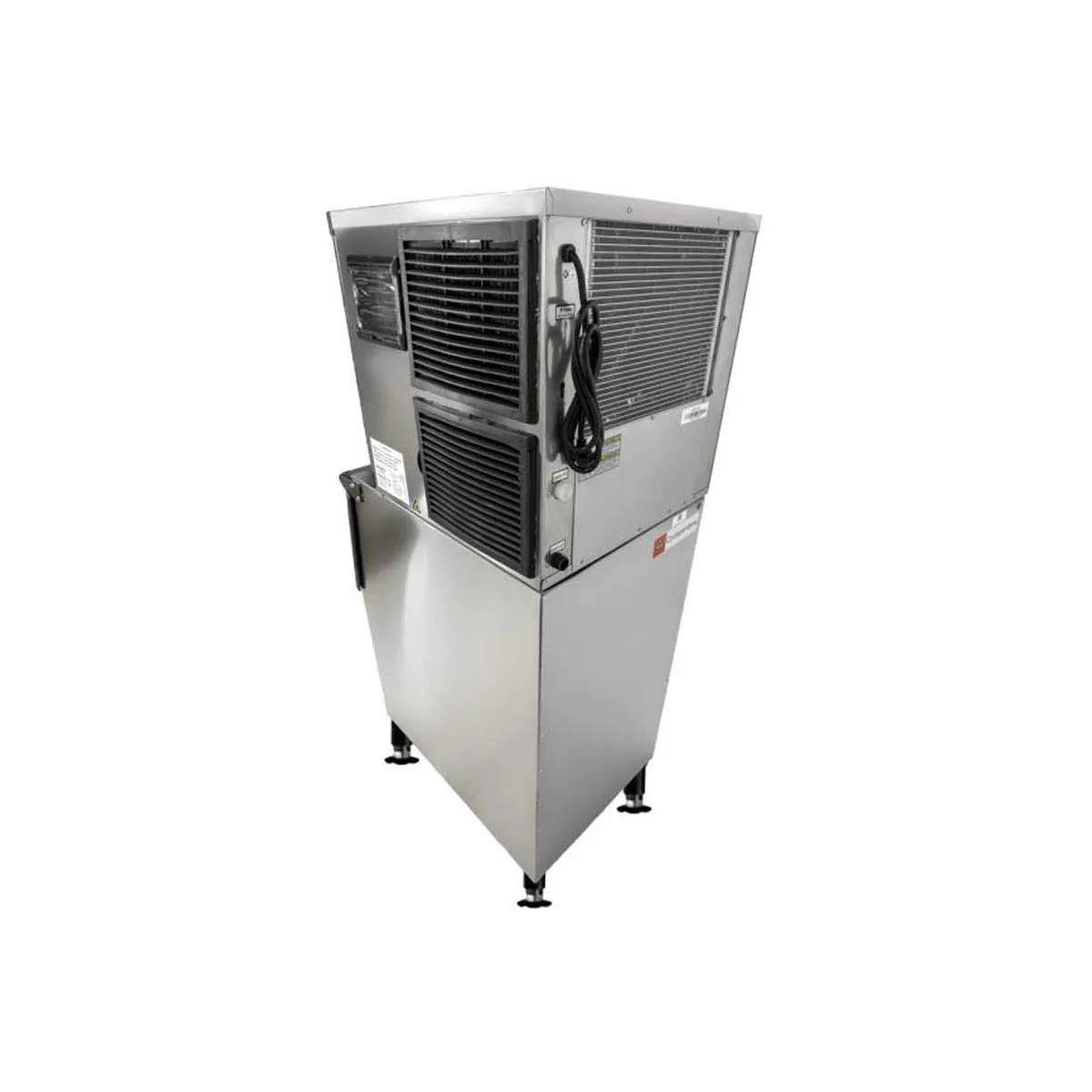 Omcan USA 47485 Air Cooled Full Cube 350 lb Ice Machine with Bin, 275 lb Storage