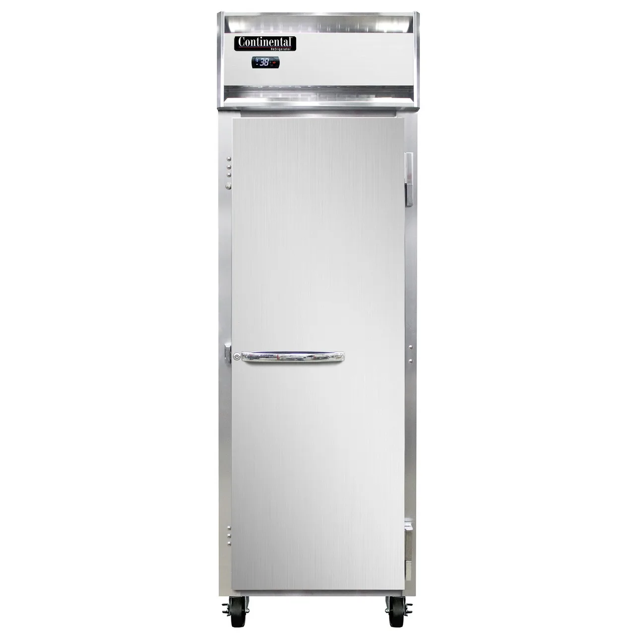 Continental Refrigerator 1RNSA 26" 1-Section Reach-In Refrigerator w/ Solid Door, Stainless Steel Exterior, 20 cu. ft.