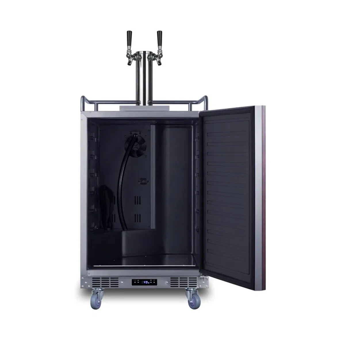 Summit SBC682PNRTWIN – 24" Wide 5.6 cu.ft. Stainless Steel Keg Cooler, Right‑Hand Door, Taps, 115V