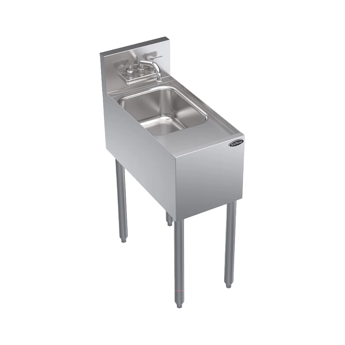 Krowne KR24-1C 12" Free Standing Underbar Hand Sink Unit with Splash Mount Faucet