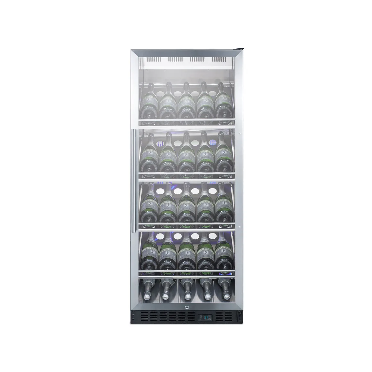 Summit SCR1156CH 24" Glass Door Wine Refrigerator, Single Temperature, 25 Bottles
