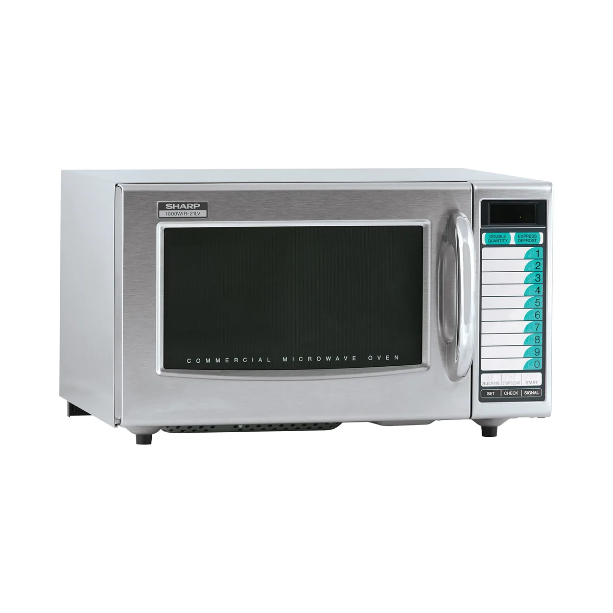 Sharp R-21LVF 1000W Medium Duty Commercial Microwave Oven, Touch Control, 20 Memory, 120V