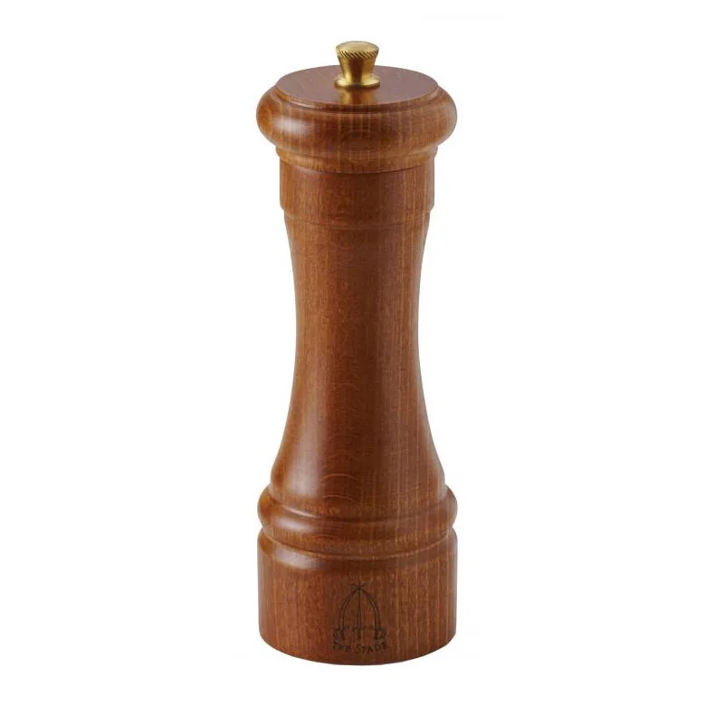 Omcan USA 43666 Pepper Mill – 6" Dark Italian Beech Wood, 15 cm Tall, Italian Design