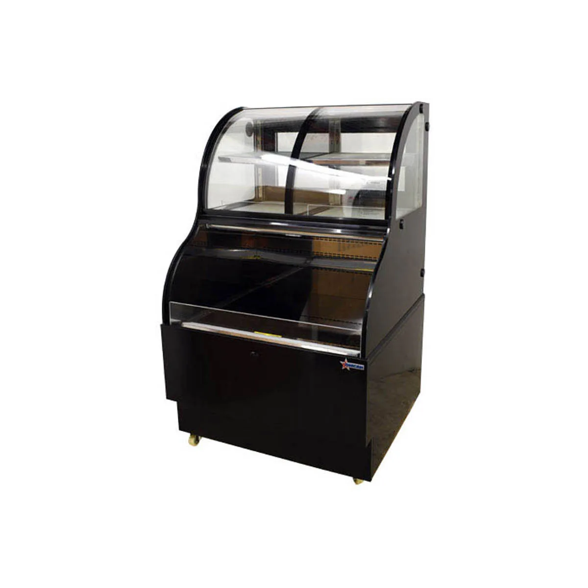 Omcan USA 47106 36" Dual Serve Refrigerated Display Case in Black, Combination Service