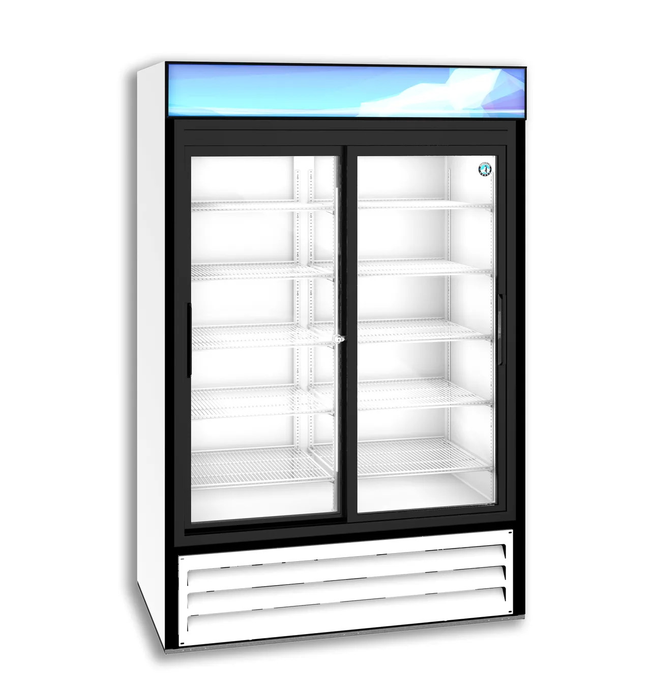 Hoshizaki RM-45-SD-HC-WHT – 51" 2‑Section Merchandiser, 38.26 cu ft, White, Glass Doors