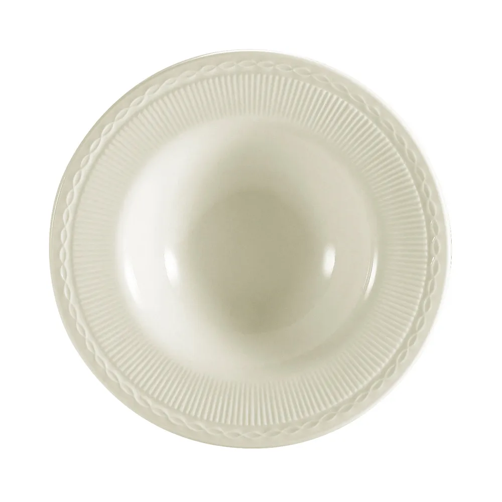 CACChina RID-10 Ridgemont Grapefruit Bowl, 5-1/2 Oz, 6" Dia, 1-3/4" H, Ceramic, White - Dozen