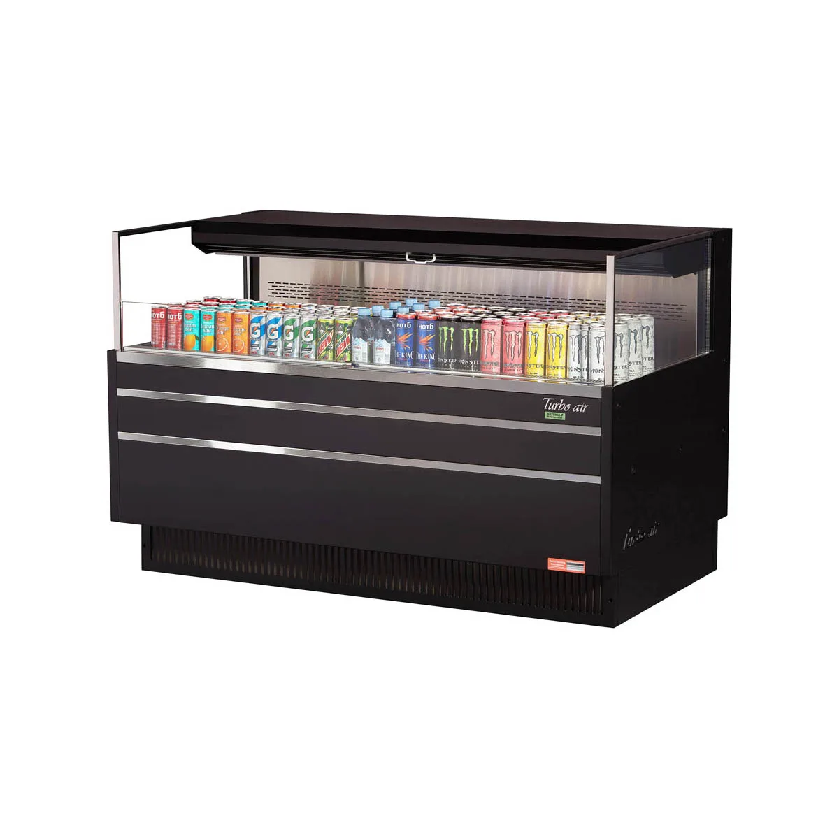 Turbo Air TOM-60L-UF-W(B)-1S-N 58" Horizontal Open Air Merchandiser, Specify Exterior, Self-Contained