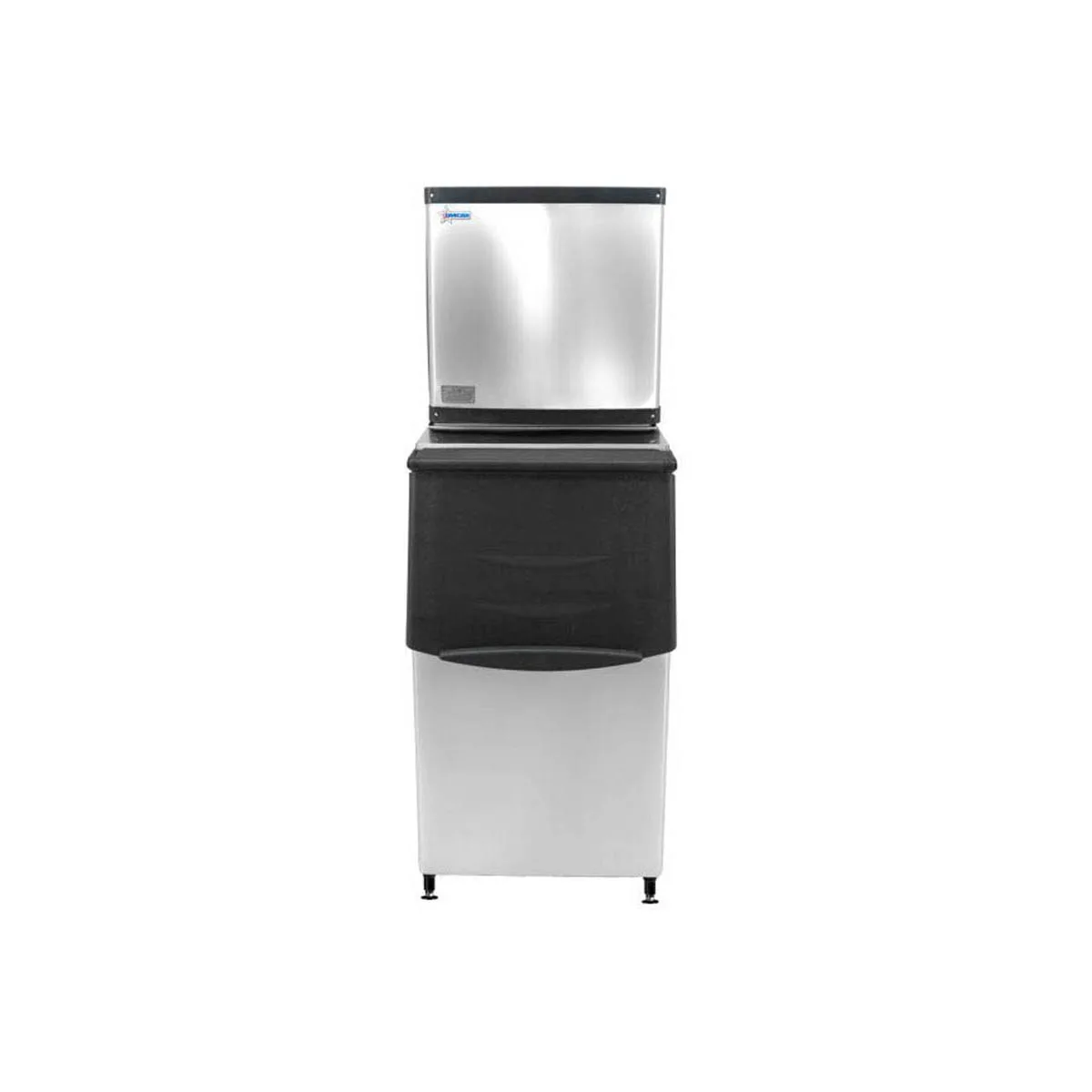 Omcan USA 47485 Air Cooled Full Cube 350 lb Ice Machine with Bin, 275 lb Storage