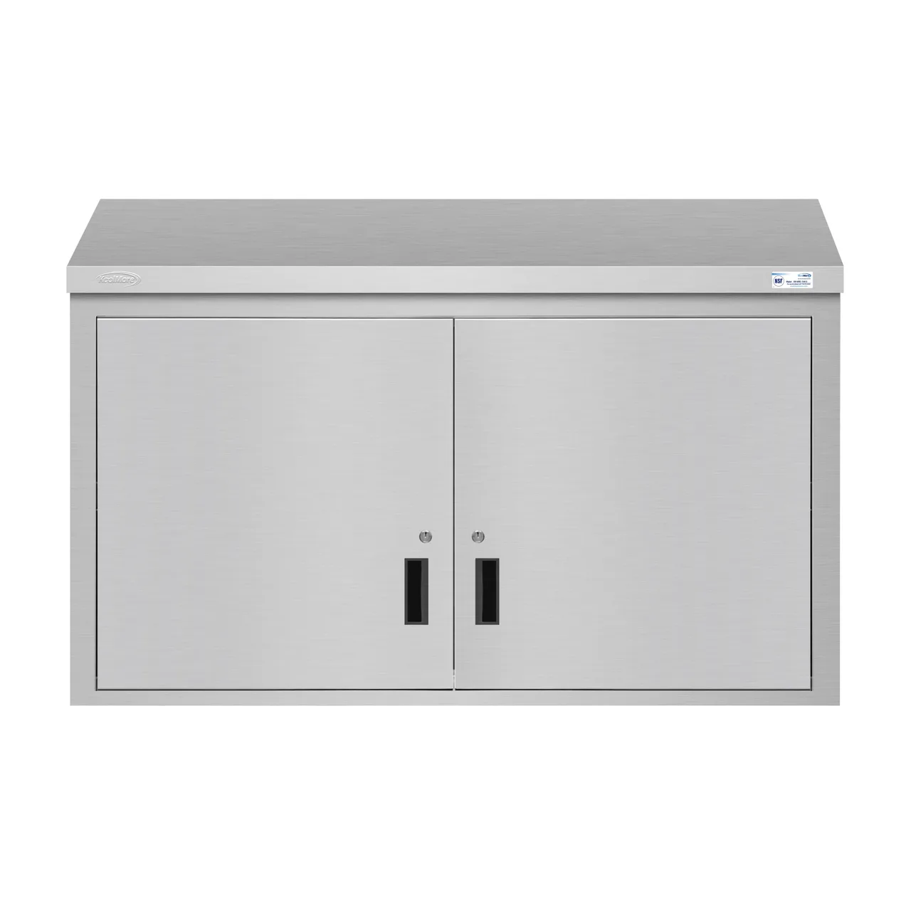 Koolmore KM-WMC-1548-S Commercial Wall Cabinet, 48"W x 15"D x 33"H, Stainless Steel, Hinged Doors, Locking, NSF