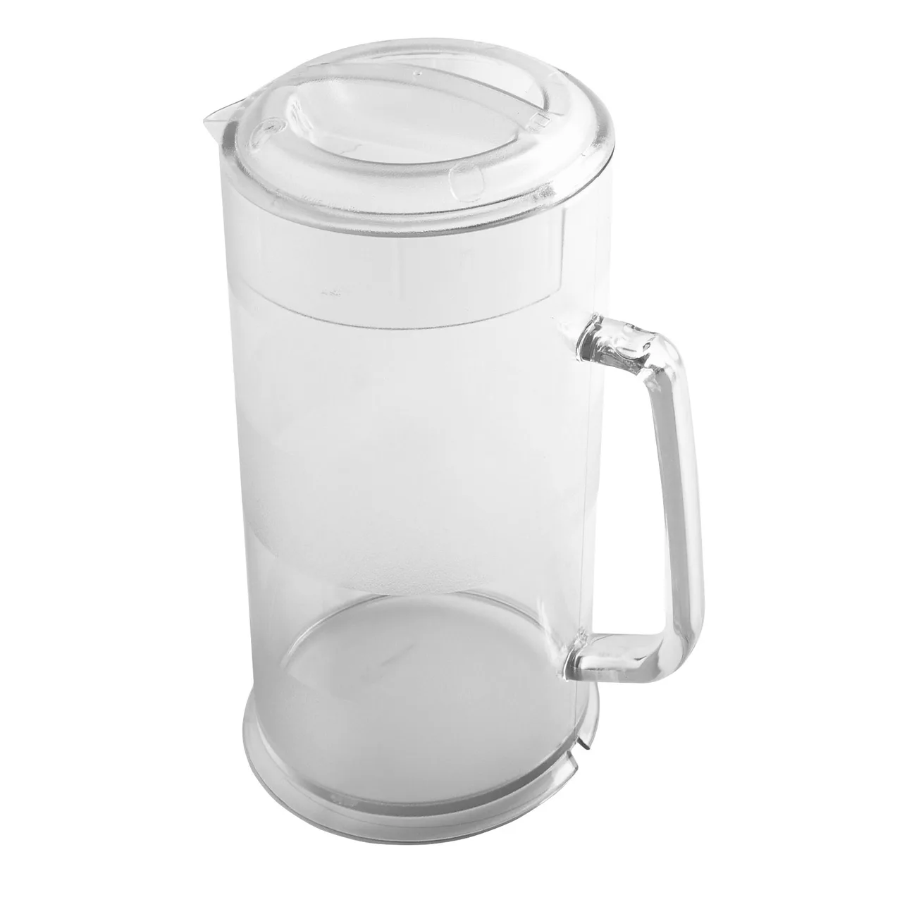 Cambro PC64CW135 Camwear Pitcher, 64‑Oz Clear Poly 7‑5/16" Dia X 9‑3/4" H, NSF, 3‑Position Lid