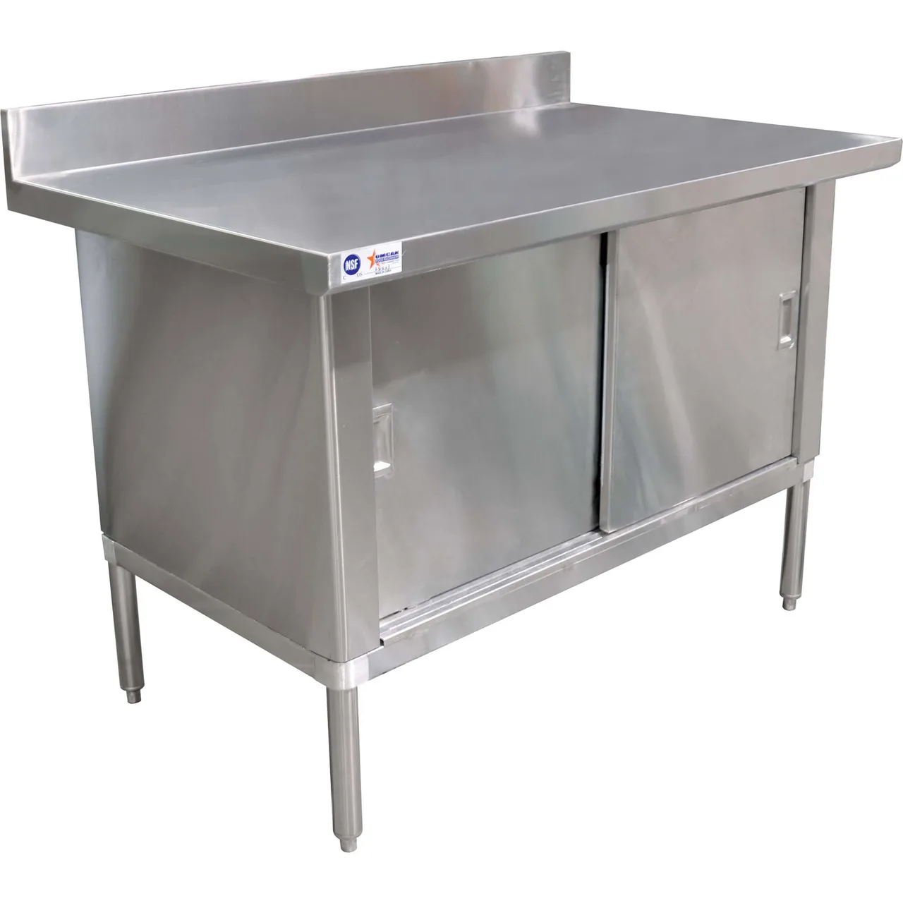 Omcan USA 24405 Cabinet Base Sliding Doors Work Table
