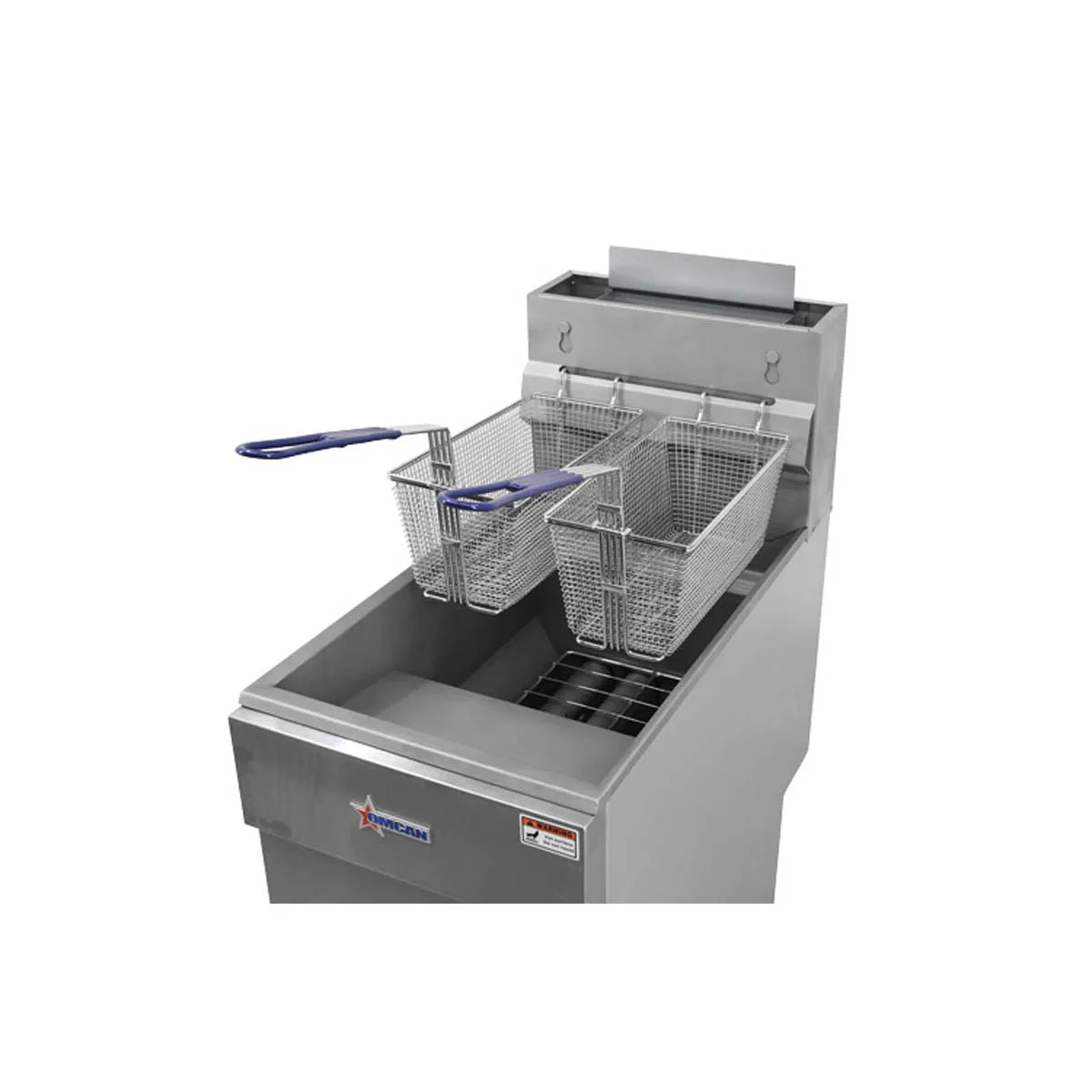 Omcan USA 43422 Full Pot Floor Model LP Gas Fryer, 35-40 lbs, 90.000 BTU