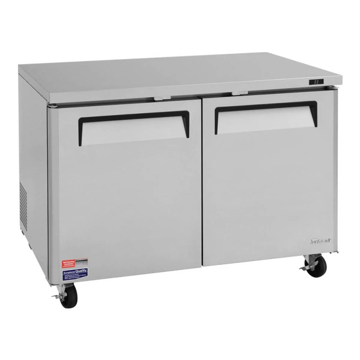 Turbo Air MUR-48-N 48" 2-Section Undercounter Refrigerator w/ 2 Doors, 12.2 cu. ft.