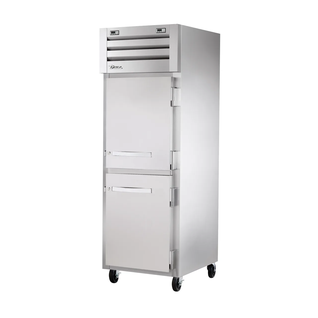 True STG1DTA-2HS-HC 27" 1-Section Reach-In Refrigerator Freezer Combo w/ 2 Half Solid Doors