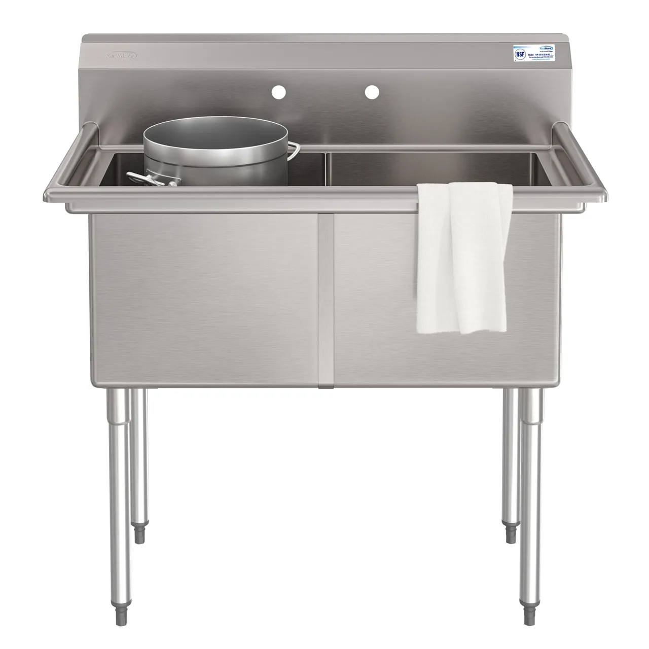 Koolmore KM-SB181814-N3 Commercial Sink, (2) Compartment, 42"W