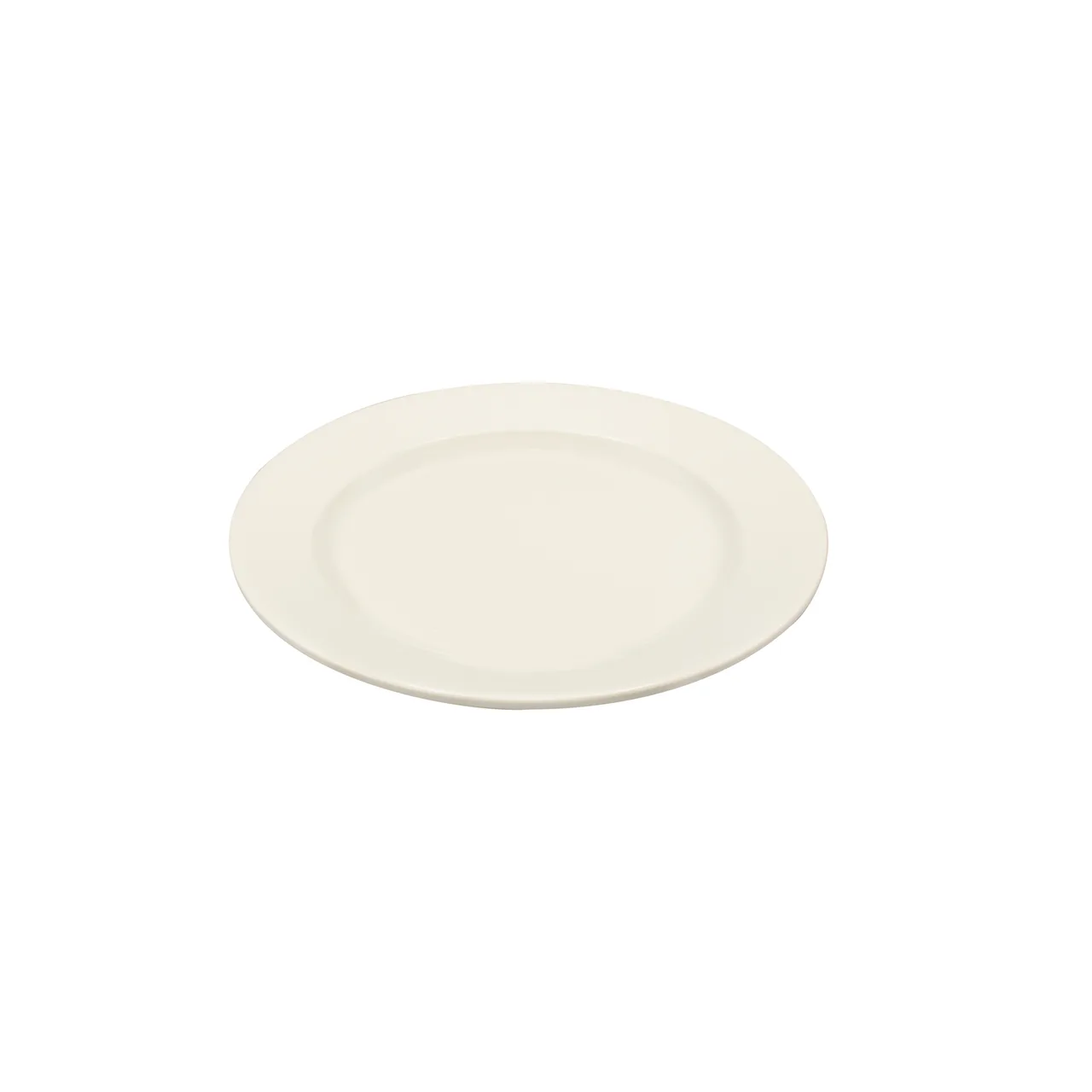 CAC China MLDRE-8 - 9" x 9" Round Ivory Melamine Plate with Rolled Edge, 0.875" Height - 1 Dozen
