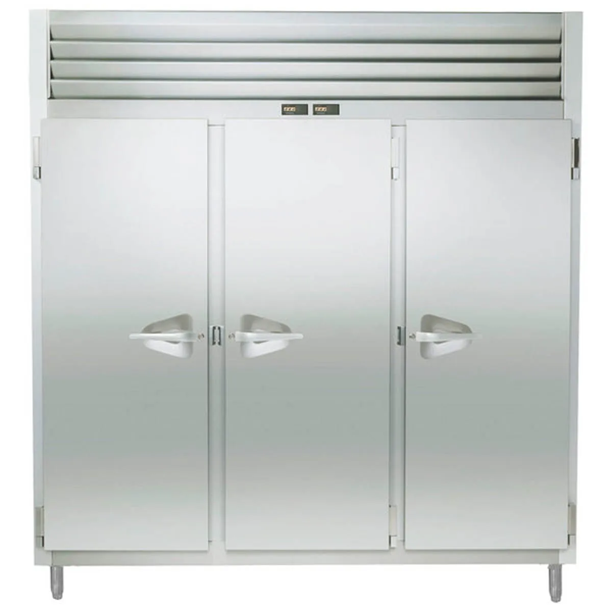 Traulsen RDT332WUT-FHS 86" 3-Section Reach-In Refrigerator Freezer Combo w/ 3 Solid Doors, All Stainless Steel
