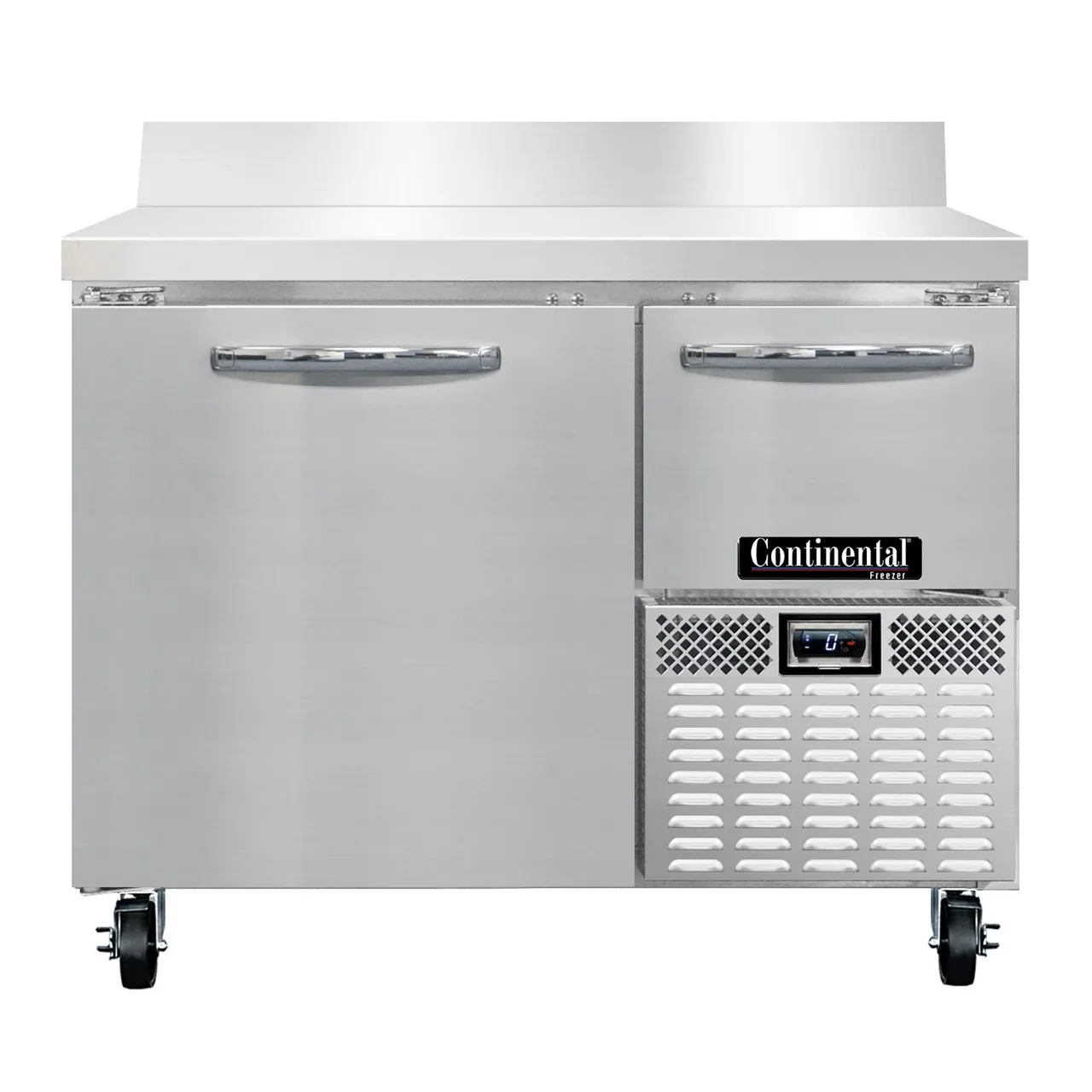 Continental Refrigerator FA43NBS 43" 1-Section Worktop Freezer w/ 1 Full & 1 Half Door