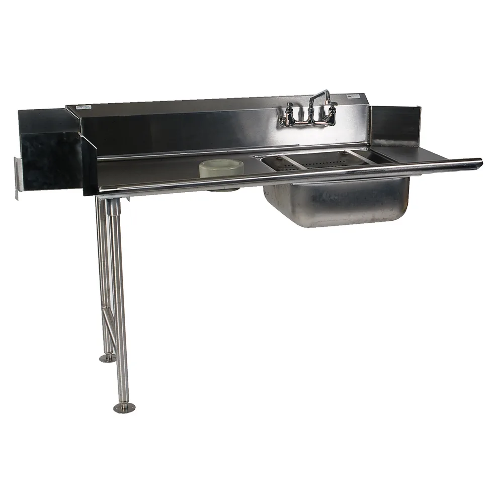 Winholt SDT-16-S-48L 48" Soiled Straight Dish Table, 16‑Gauge Stainless Steel / Left‑to‑Right