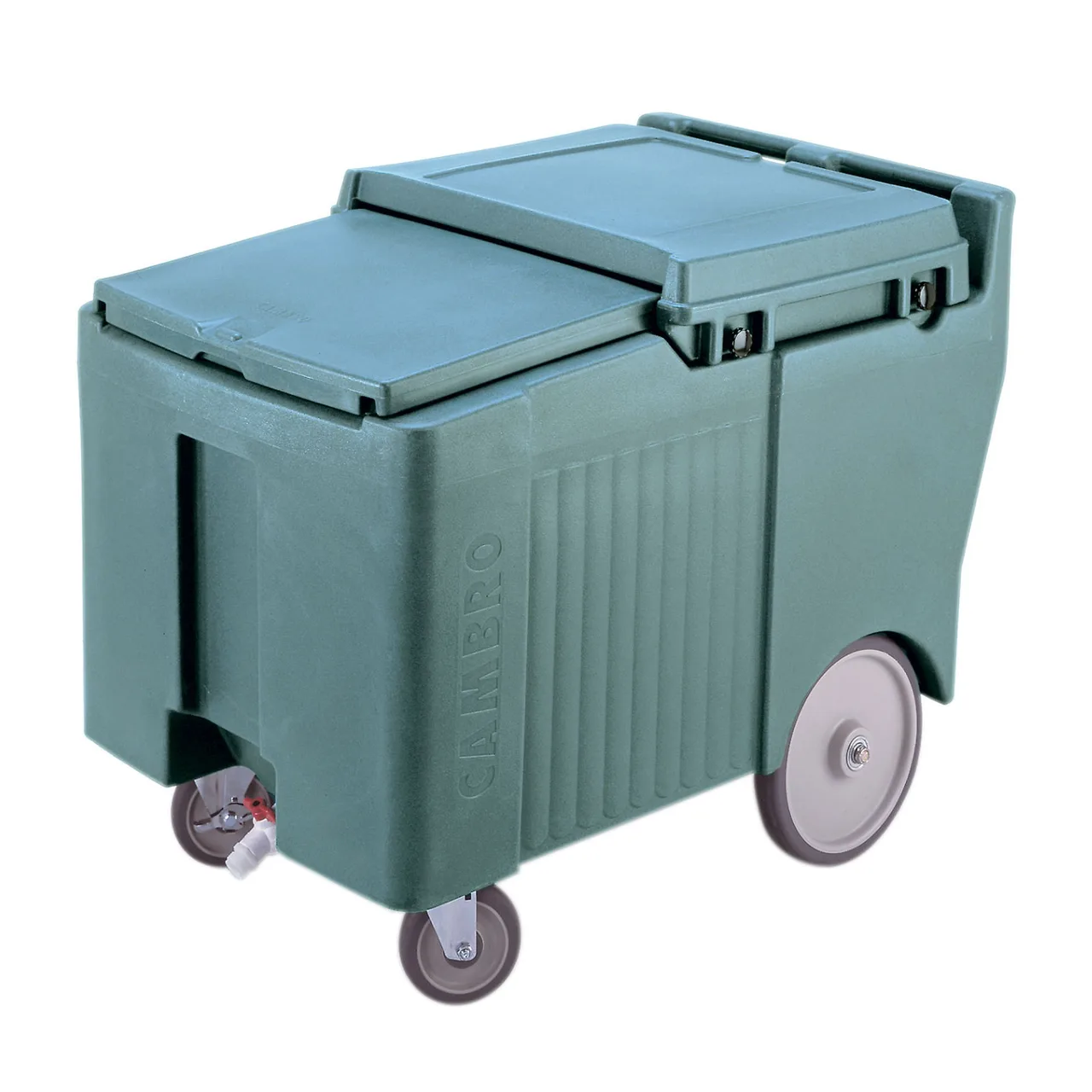 Cambro ICS175LB401 Plastic Mobile Ice Bin / Ice Caddy, 175 lb, Slate Blue