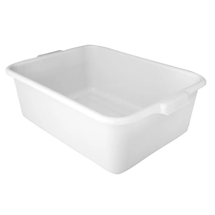 Omcan USA 80894 Standard Bus Box, 21.5"L x 15.5"W x 7"H, 1-Compartment, White, NSF Certified