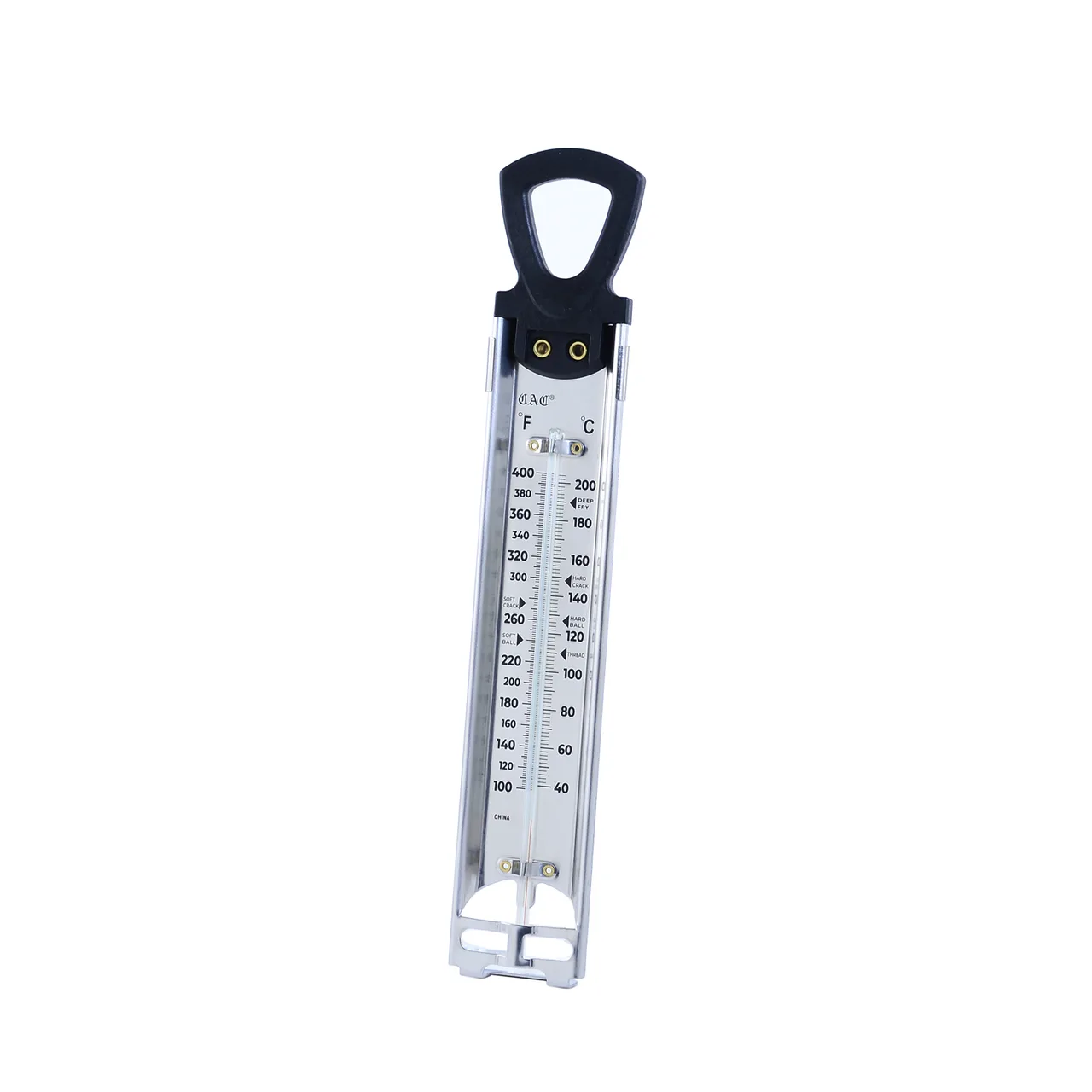 CAC China FPMT-DF14 Deep Fry/Candy Thermometer, 2" x 12", Paddle Display, 100‑400°F, Stainless Steel Frame