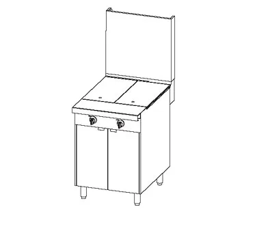 Southbend P24C-HH 24" Gas Heavy Duty Range w/ (1) Hot Top, (1) Cabinet Base, 64.000 BTU
