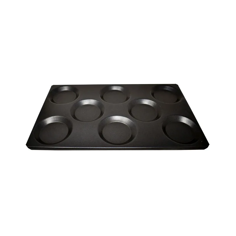 Omcan USA 44546 Roasting Pan, 12" x 20" 1" Depth, 1‑1/2" Thick, 8 Nonstick Stainless Steel Molds