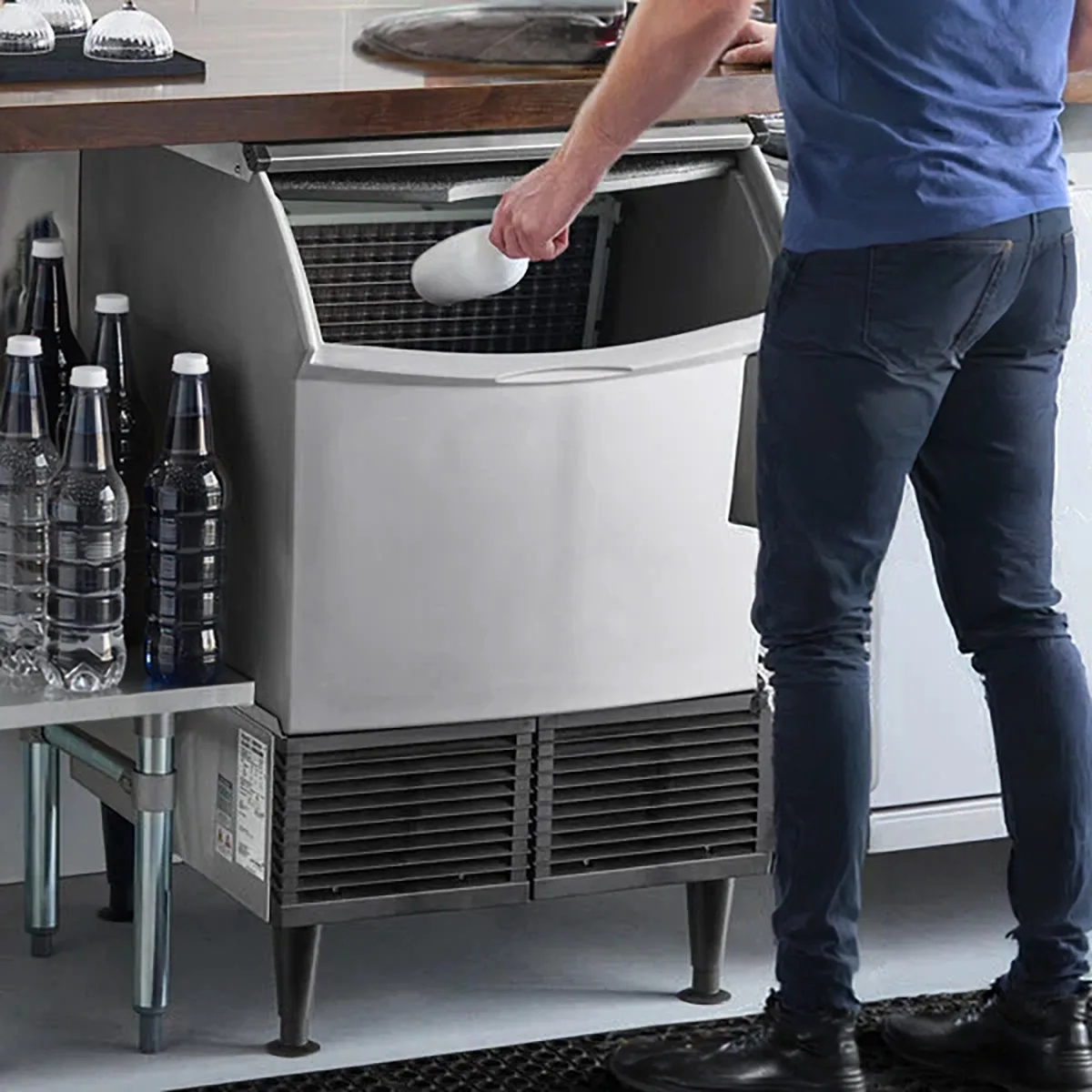Ice-O-Matic CIMU220FA90 Cube Ice Maker, 24" Stainless Steel, 74 lb Bin, R‑290 Air‑Cooled, LED Display