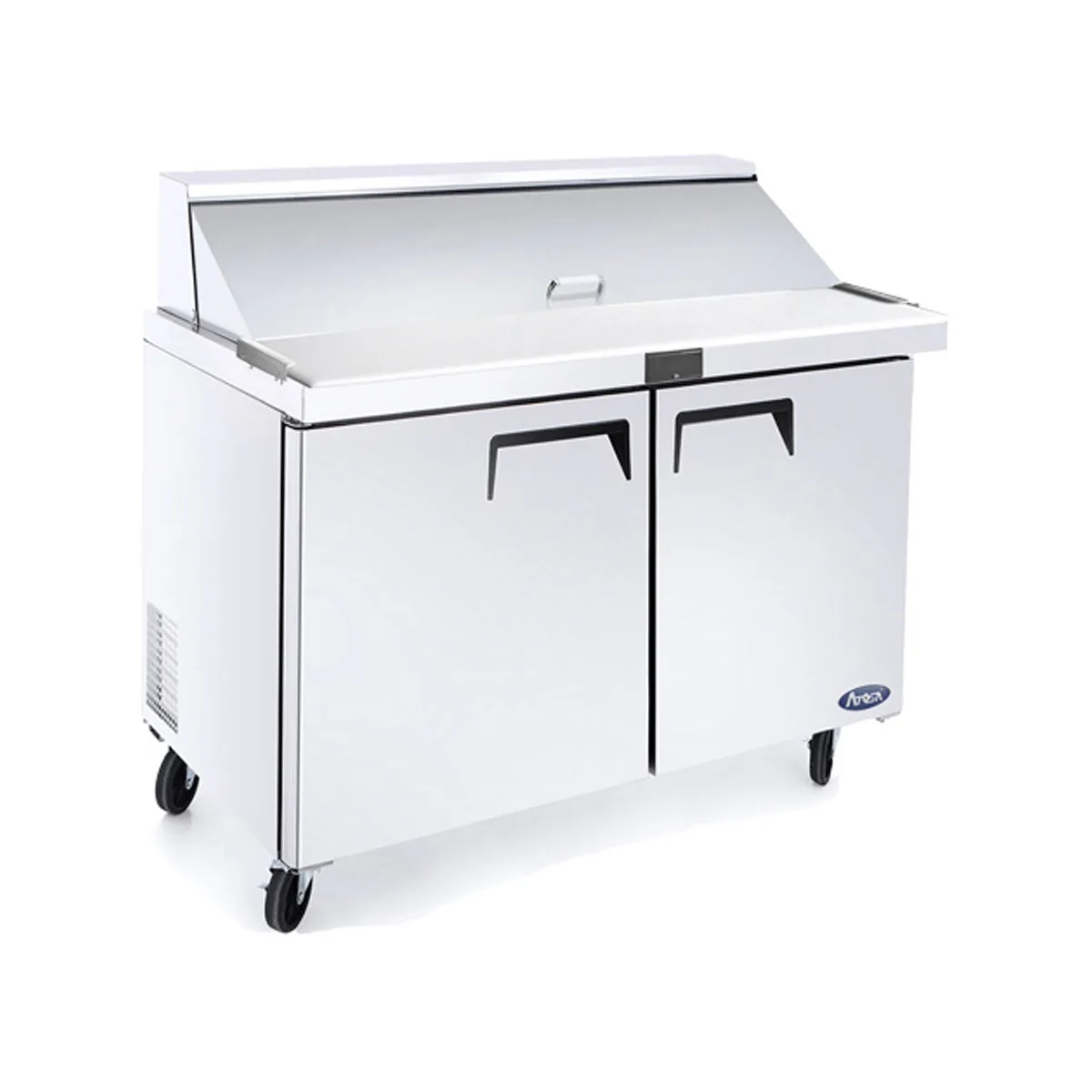 Atosa USA MSF8306GR 48" Two Section Mega Top Sandwich/Salad Prep Table w/ 2 Doors, 18 Pans