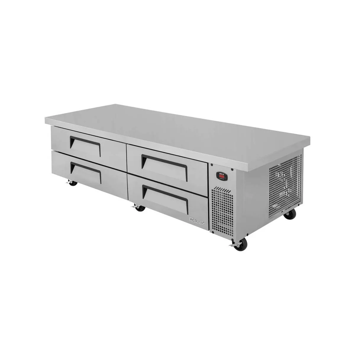 Turbo Air TCBE-82SDR-E-N 89" 4 Drawers Refrigerated Chef Base, Flat Top, 16 cu. ft.