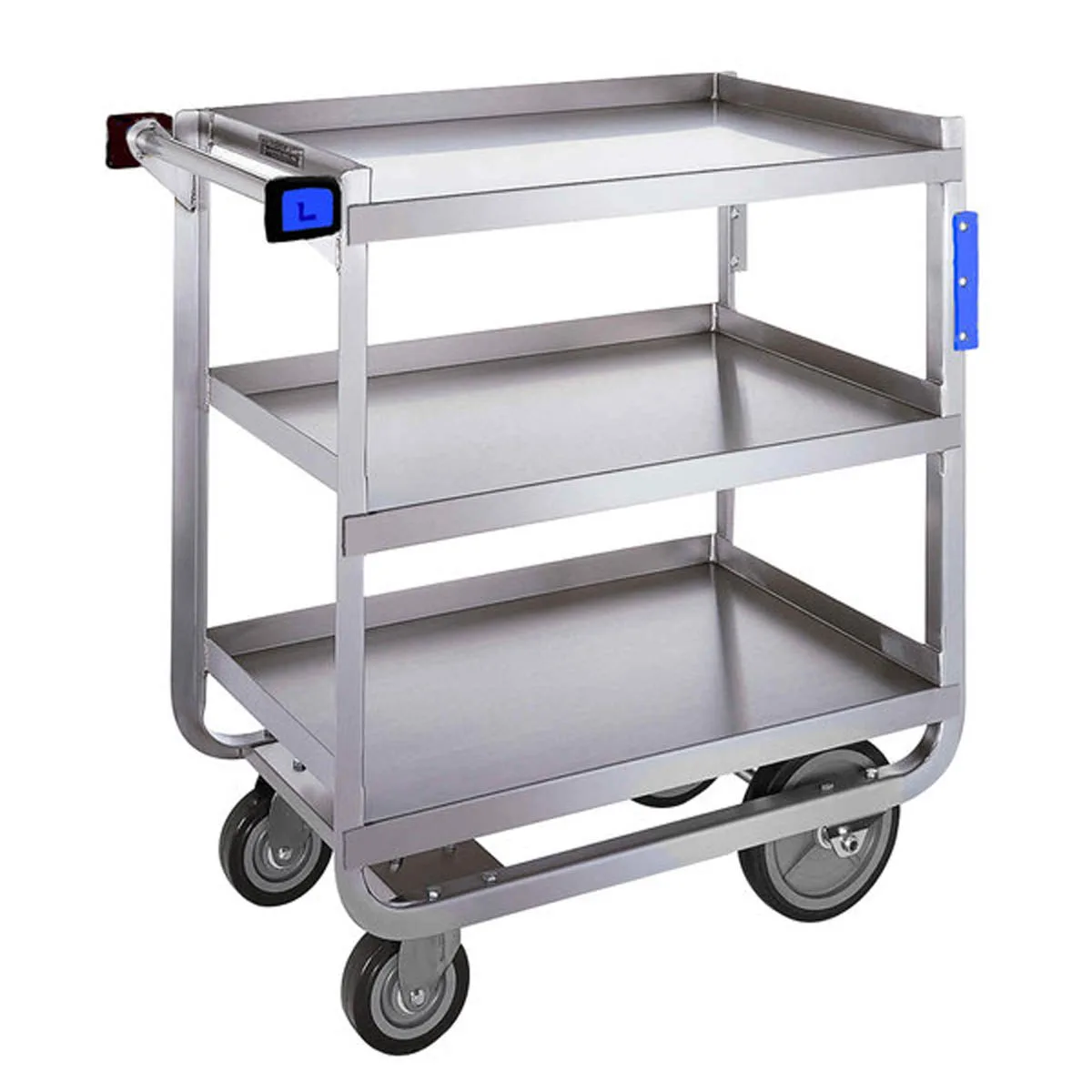 Lakeside 759 54" 3 Shelf Utility Cart w/ Shelf Size 21" x 49" - 54 5/8" x 22 3/8" x 37"