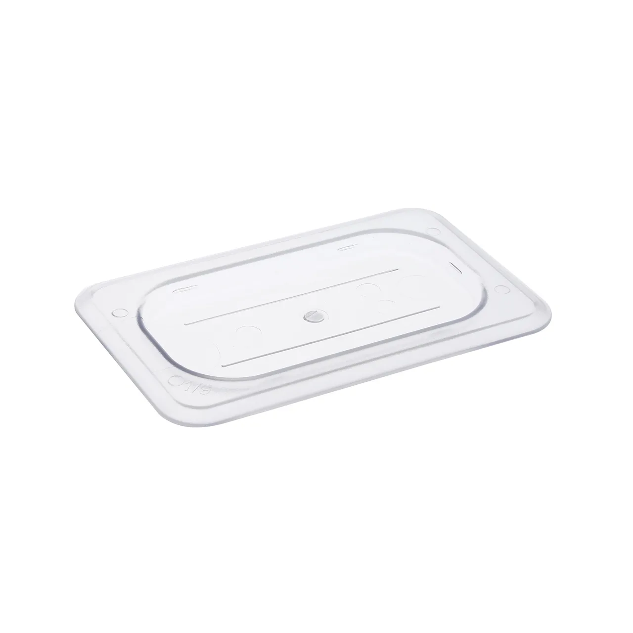 CAC China PCSD-NC Clear Polycarbonate Pan Cover, 1/9‑Size, Scratch Resistant, NSF Certified - Each