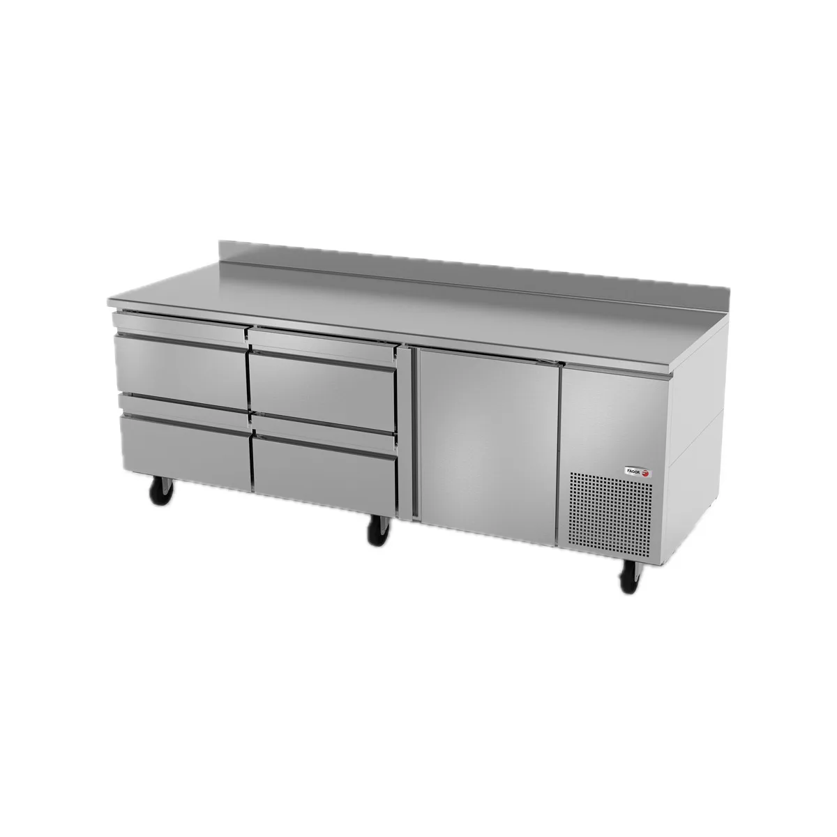 Continental Refrigerator DRA43NSSBS 43" Worktop Refrigerator w/ 1 Full & 1 Half Doors