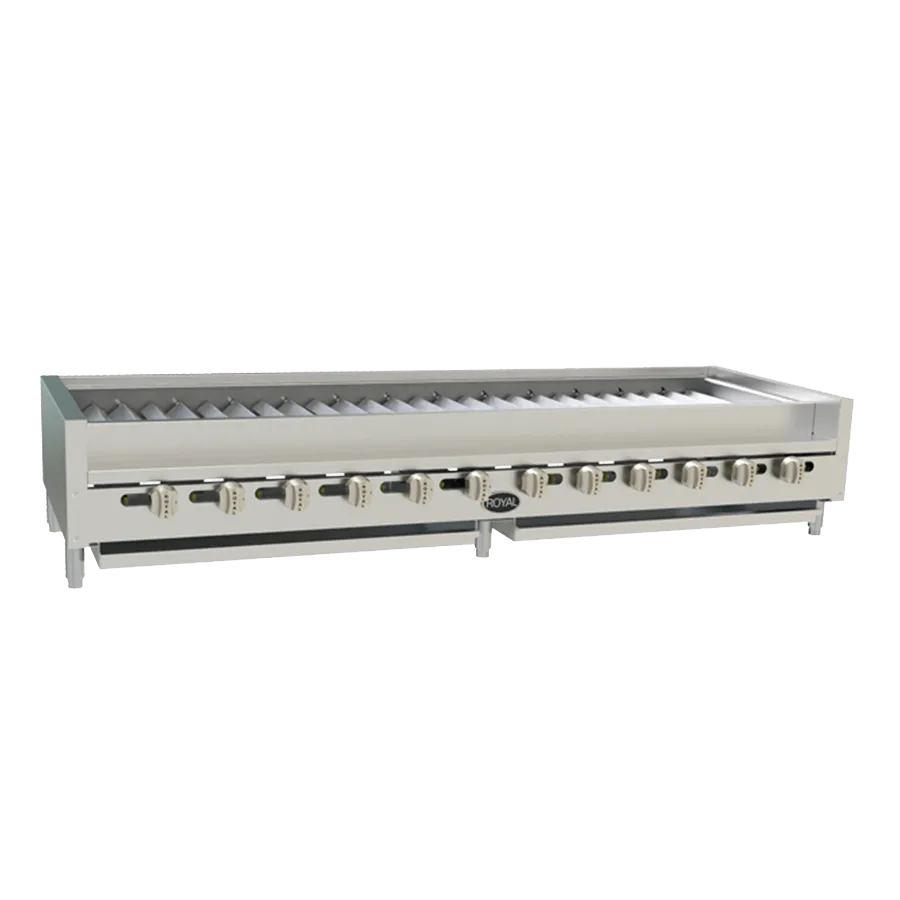 Royal Range of California RSKTB-72 72" Countertop Gas Kabob Radiant Charbroiler, 168.000 BTU