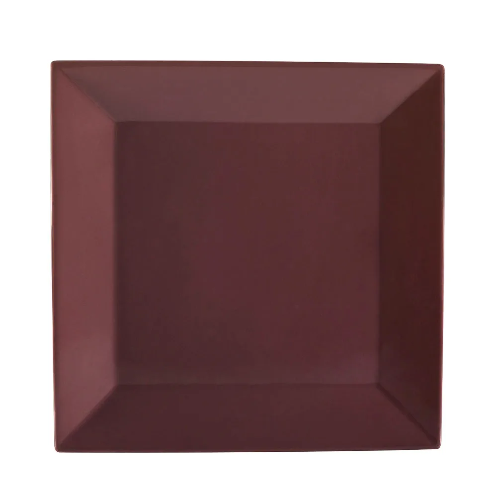 CAC China KC-6-PLM China Plate, 6" x 6" x 0.75", Dishwasher & Oven Safe, Plum - Dozen