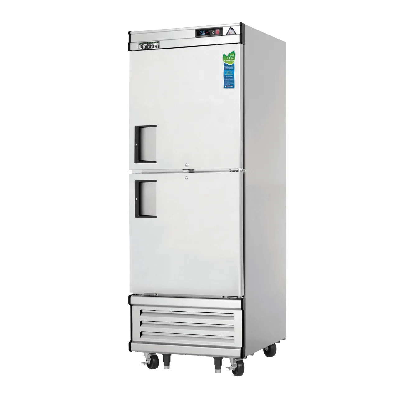 Everest EBWRH2 29" 1-Section Reach-In Refrigerator w/ 2 Solid Half Doors, Bottom Mount, Stainless Steel, 23 cu. ft.