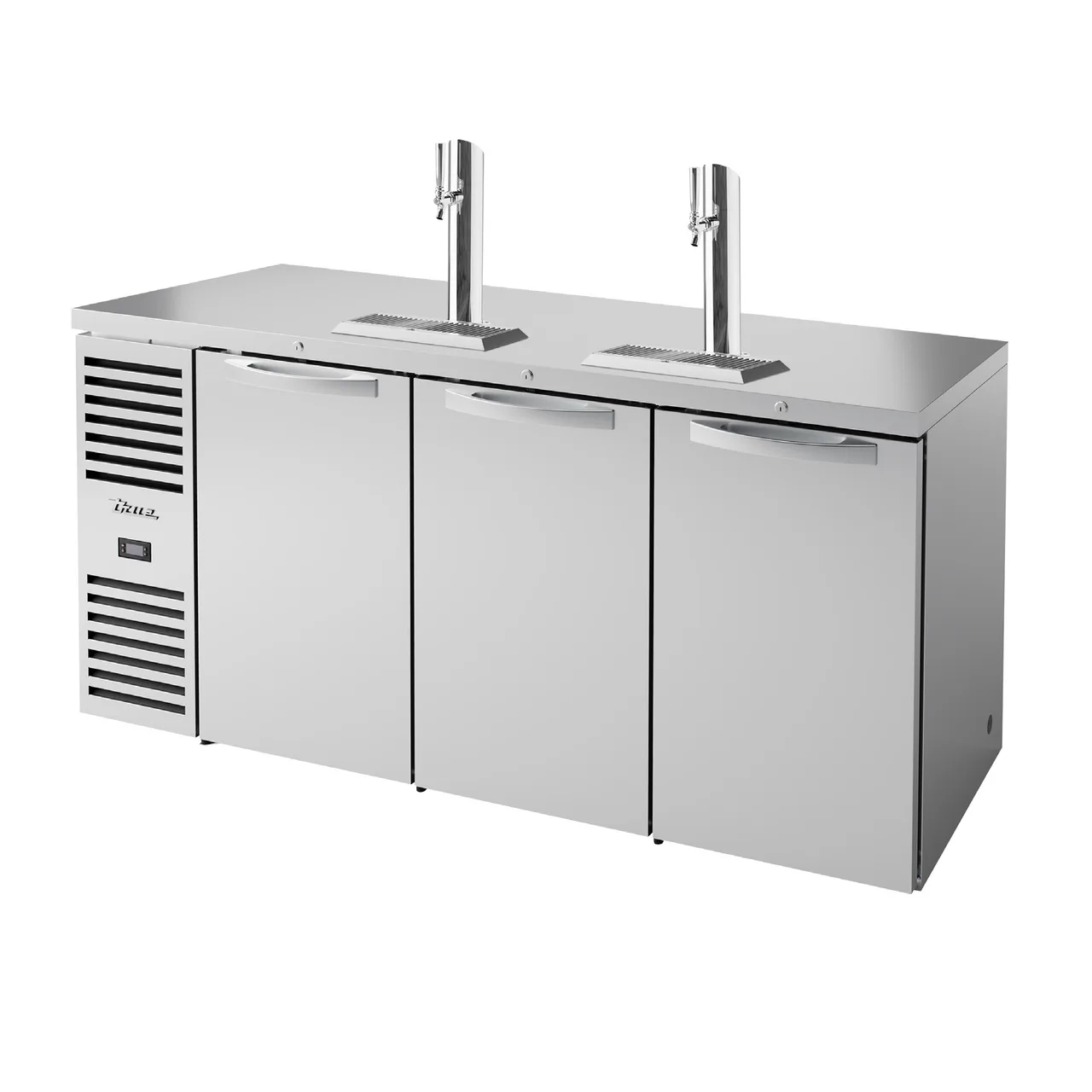 True TDR72-RISZ1-L-S-SSS-1 72" Three Section Solid Door Stainless Steel Draft Beer Cooler