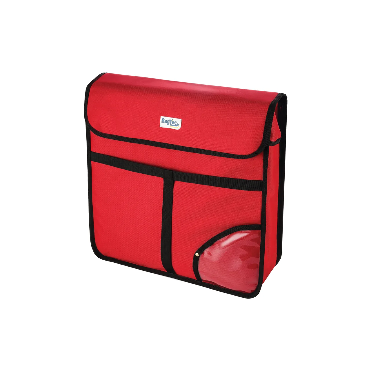 CAC China BTPZ-0518R BagTec® Pizza Delivery Bag, 18" x 18" x 5", Red Insulated Water-Resistant Nylon with Reinforced Strap and Steam Outlet