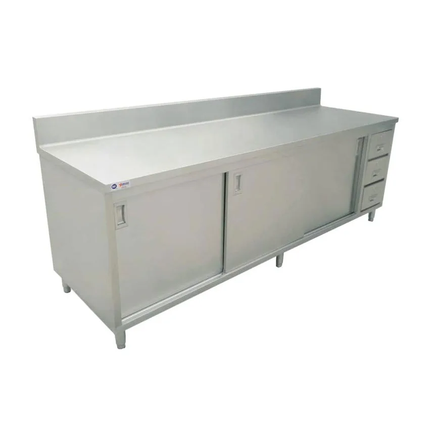 Omcan USA 45286 Cabinet Base Sliding Doors Work Table
