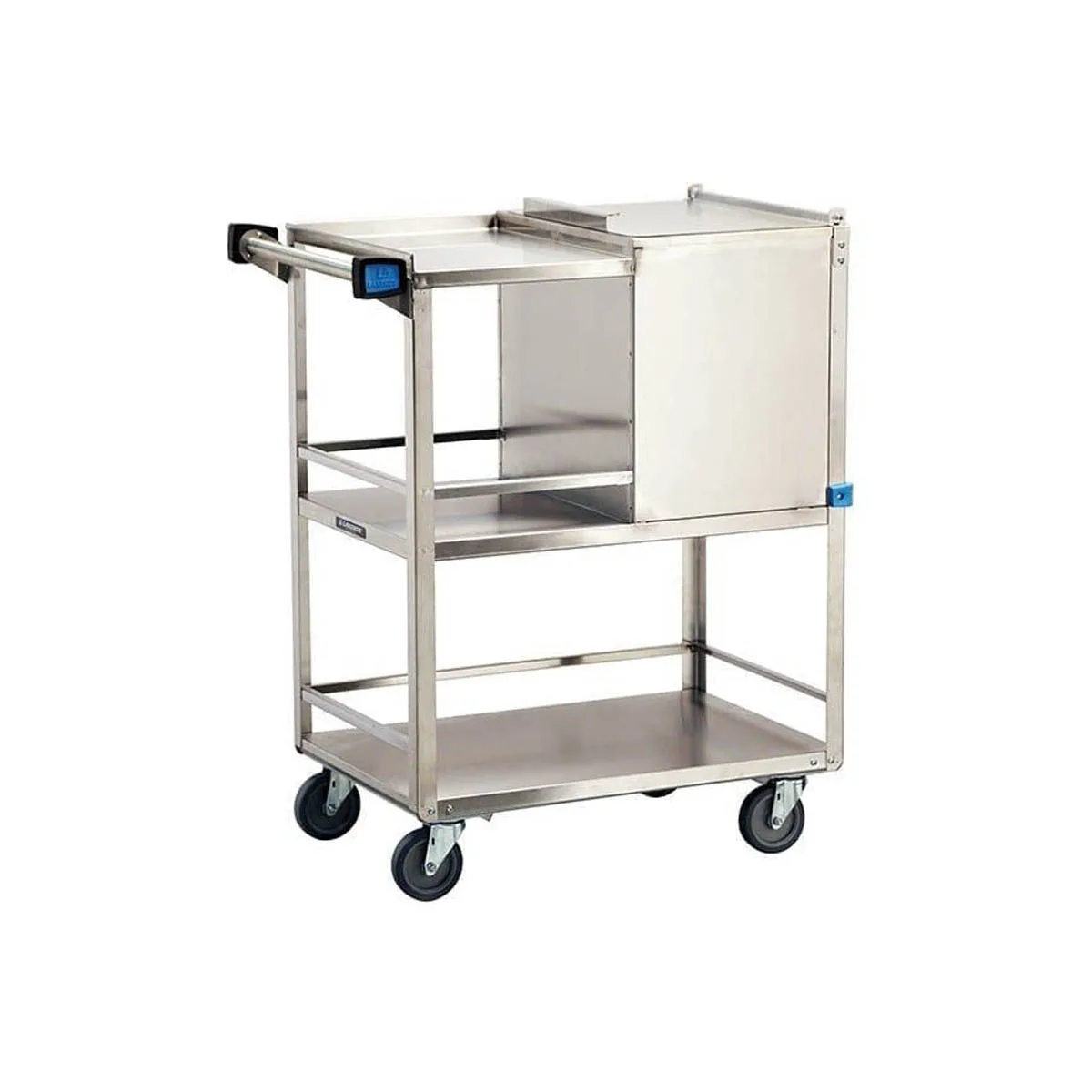 Lakeside 230 Stainless Steel Mobile Ice Bin, 50 lb, Silver
