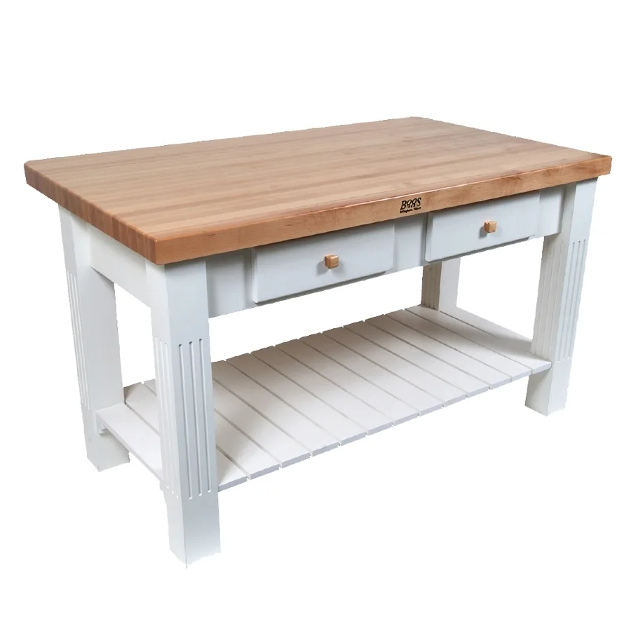 John Boos GRZ6036 Grazzi Butcher Block Table, 60"W X 36"D X 35"H Overall Size