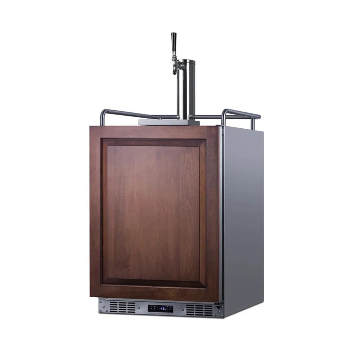 Summit SBC682PNR 24" Keg Cooler, 5.6 cu.ft Stainless, Right-Hand, 1‑Tap, 5 lb CO2 Tank, 115V ETL