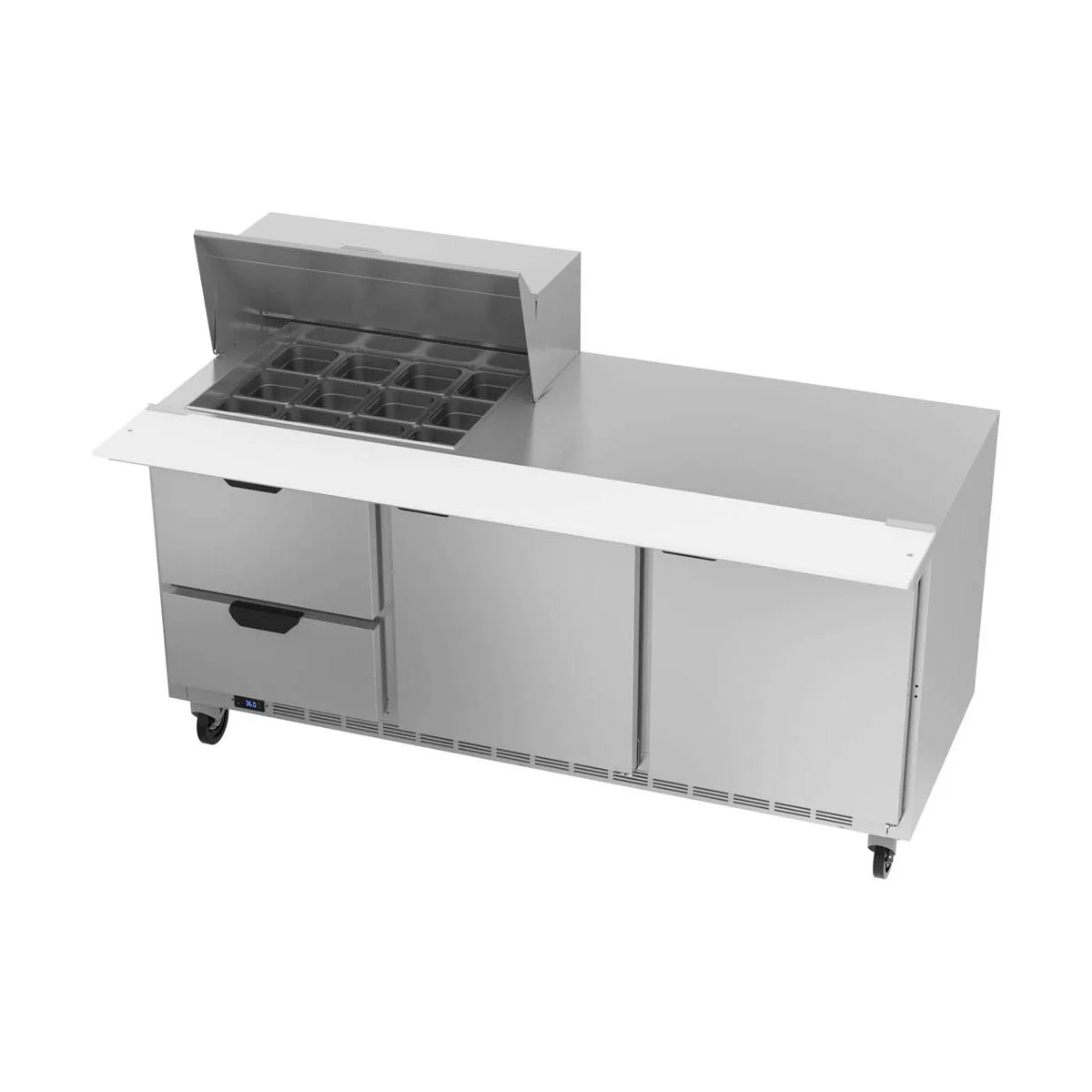 Beverage Air SPED72HC-12M-2 72" Mega Top Sandwich/Salad Prep Table w/ 2 Drawers & 2 Doors, 12 pans
