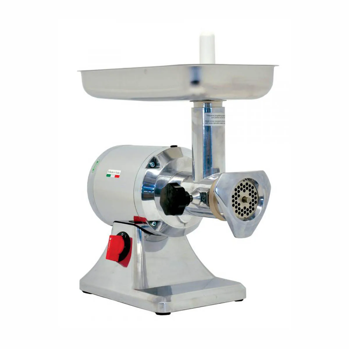 Omcan USA 11051 Meat Grinder – 1 HP Bench, #12 Hub, 5mm Plate, 140 RPM, Aluminum Body, Steel Hopper, 110V/60Hz, CE