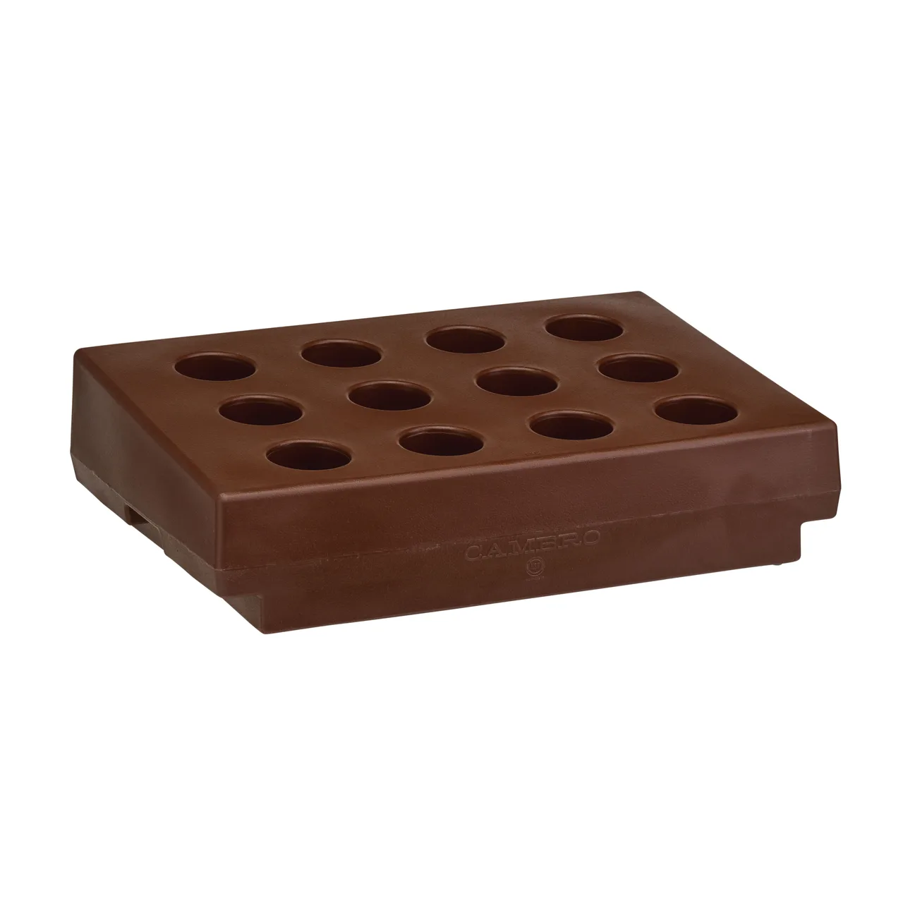 Cambro CR12131 Cutlery Rack, 12-Comp Organizer, 33"L x 22-3/4"W x 9"H, Dark Brown Polyethylene